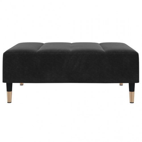 2-personers sovesofa med fodskammel velour sort
