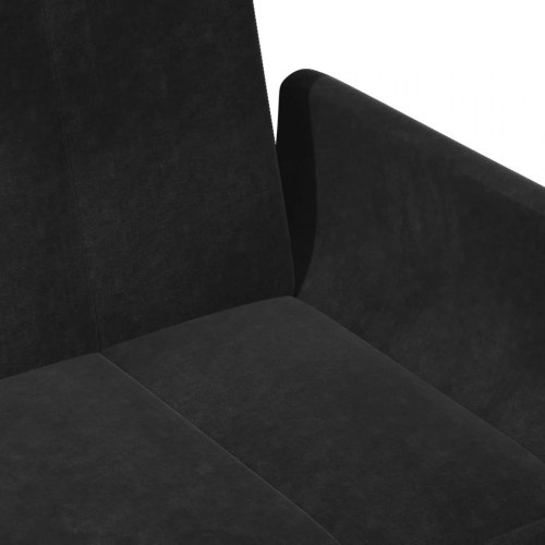 2-personers sovesofa med fodskammel velour sort