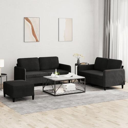 3 personers sofa velour sort