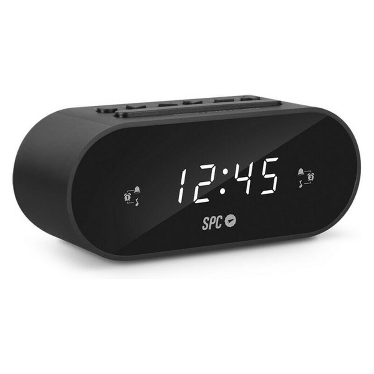 SPC Clockradio 4585N - sort LED vækkeur med FM-radio