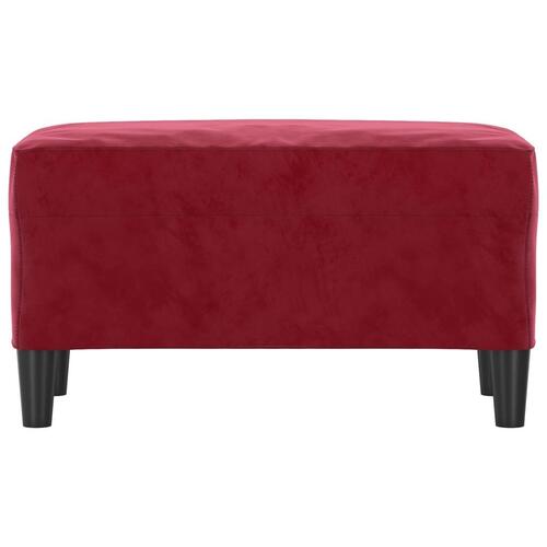 Bænk 70x35x41 cm velour vinrød