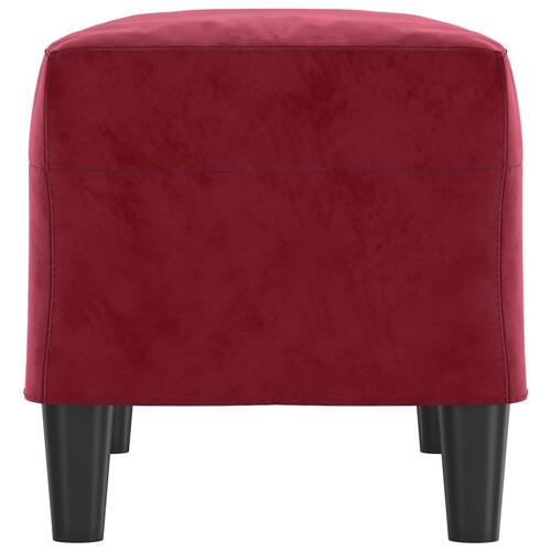 Bænk 70x35x41 cm velour vinrød