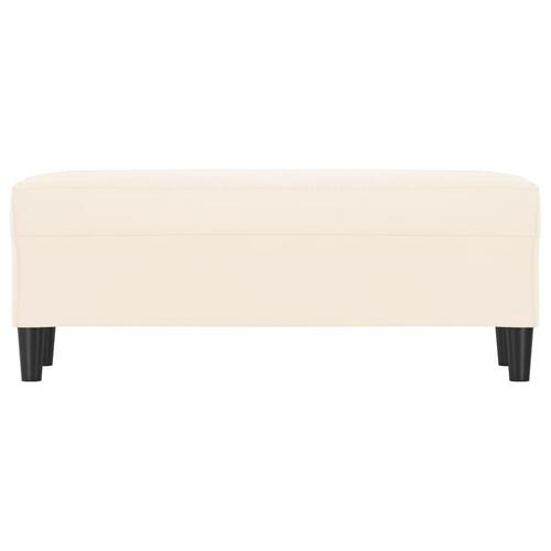 Bænk 100x35x41 cm velour cremefarvet