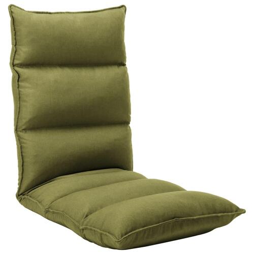 Foldbar gulvstol stof grøn
