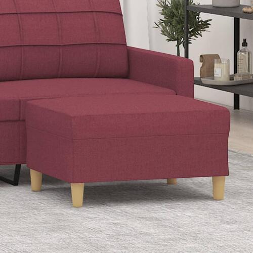 Fodskammel 70x55x41 cm stof vinrød