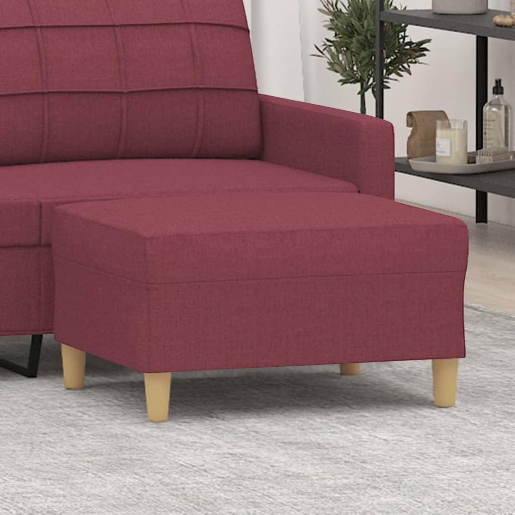 Fodskammel 70x55x41 cm stof vinrød