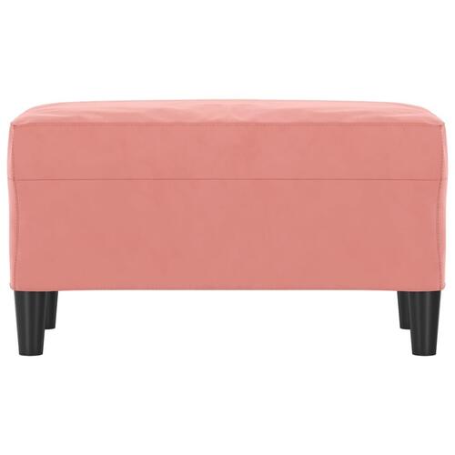 Bænk 70x35x41 cm velour lyserød