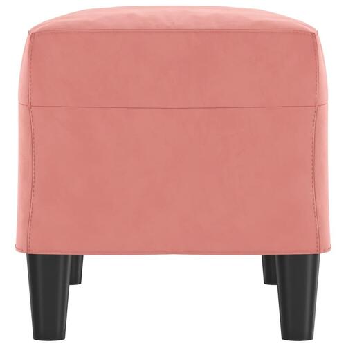 Bænk 70x35x41 cm velour lyserød