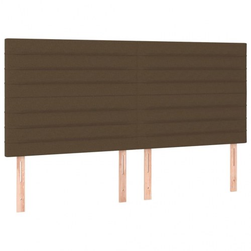 Kontinentalseng med madras 160×200 cm - stof, mørkebrun