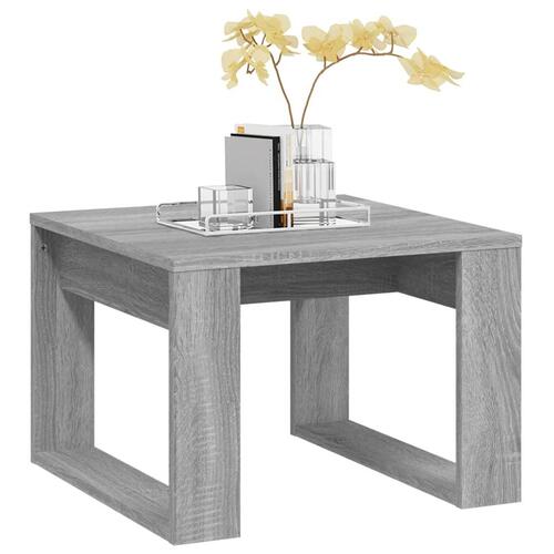 Sidebord 50x50x35 cm konstrueret træ grå sonoma-eg