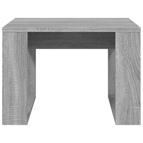 Sidebord 50x50x35 cm konstrueret træ grå sonoma-eg