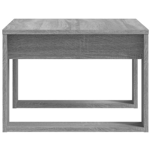 Sidebord 50x50x35 cm konstrueret træ grå sonoma-eg