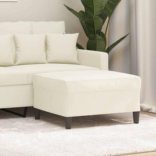 Fodskammel 70x55x41 cm velour cremefarvet