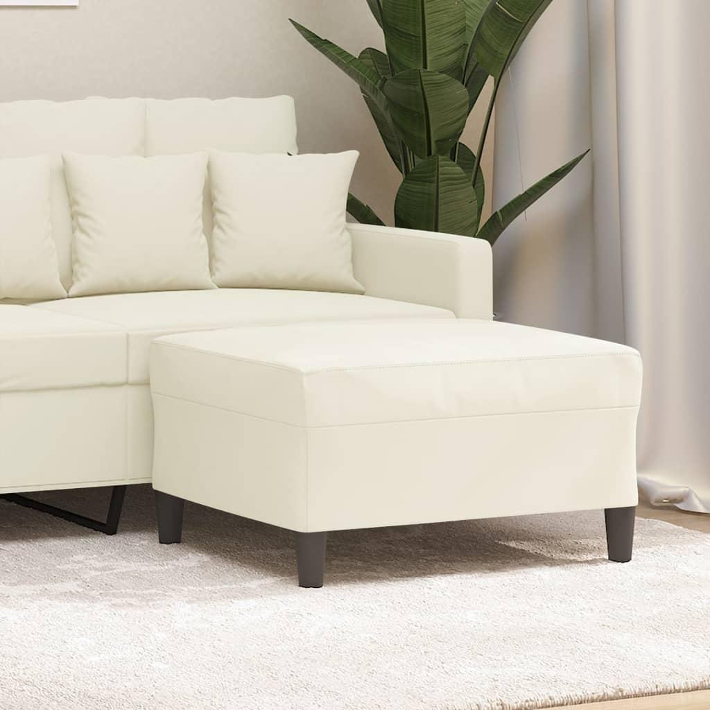 Fodskammel 70x55x41 cm velour cremefarvet