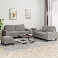 3 personers sofa stof gråbrun