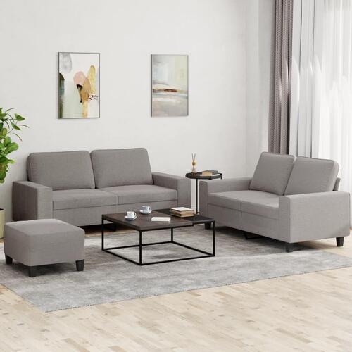 3 personers sofa stof gråbrun