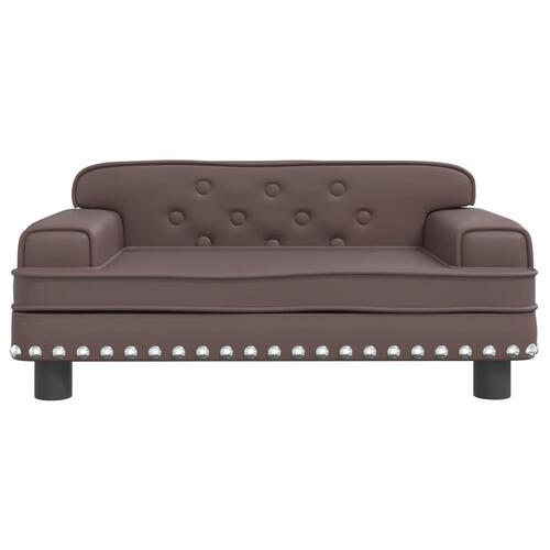 Sofa til børn 70x45x30 cm kunstlæder brun