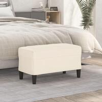 Bænk 70x35x41 cm velour cremefarvet