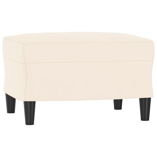 Bænk 70x35x41 cm velour cremefarvet