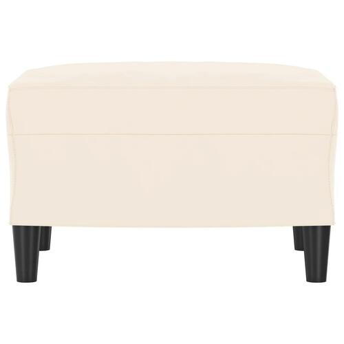 Bænk 70x35x41 cm velour cremefarvet