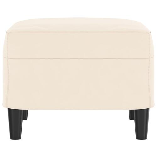Bænk 70x35x41 cm velour cremefarvet