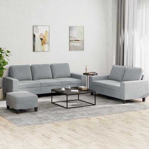 3 personers sofa stof lysegrå