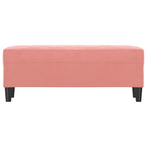 Bænk 100x35x41 cm velour lyserød