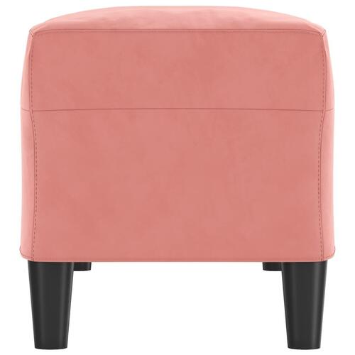 Bænk 100x35x41 cm velour lyserød