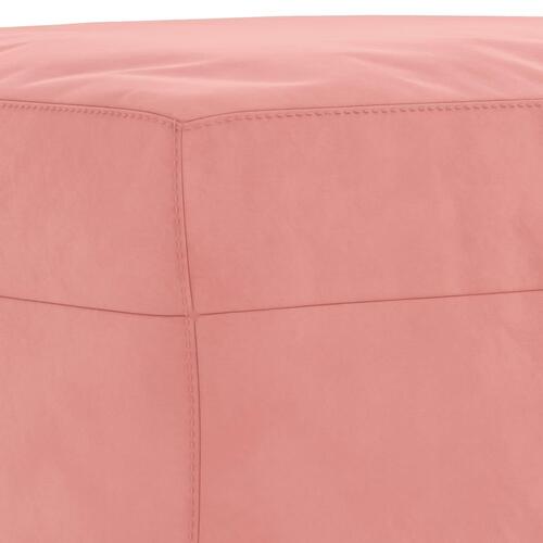 Bænk 100x35x41 cm velour lyserød