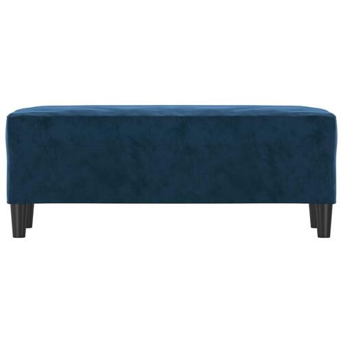 Bænk 100x35x41 cm velour blå