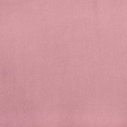Lænestol med fodskammel velour pink