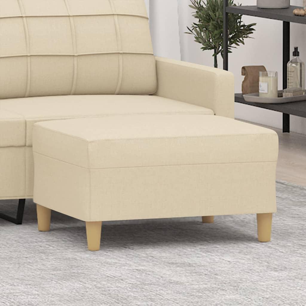 Fodskammel 70x55x41 cm stof cremefarvet