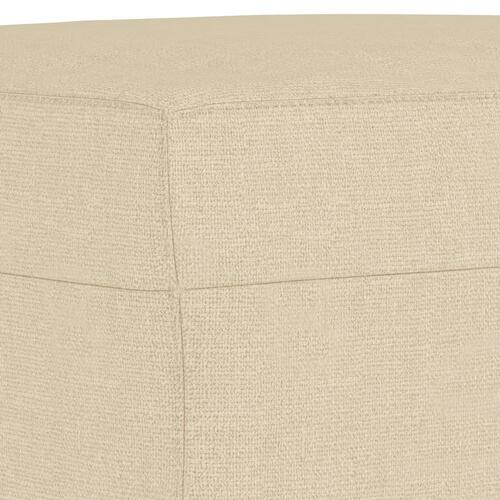 Fodskammel 70x55x41 cm stof cremefarvet