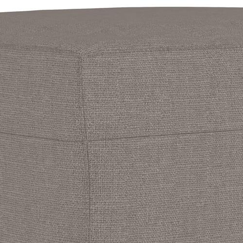 Fodskammel 60x50x41 cm stof gråbrun
