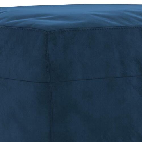 Bænk 70x35x41 cm velour blå