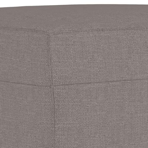 Fodskammel 60x50x41 cm stof gråbrun