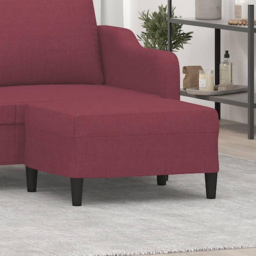 Fodskammel 70x55x41 cm stof vinrød