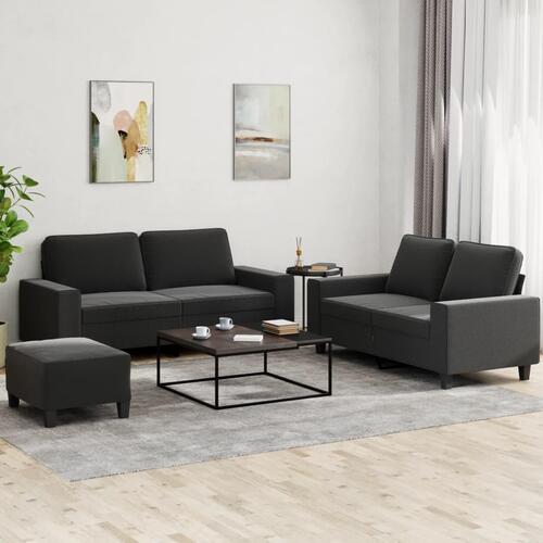 3 personers sofa stof sort