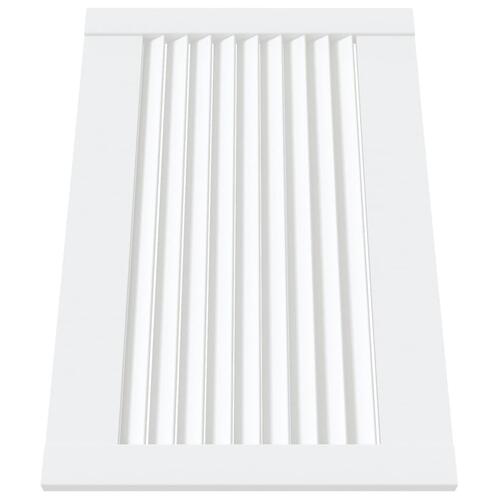 Skabslåge 39,5x59,4 cm lameldesign massivt fyrretræ hvid