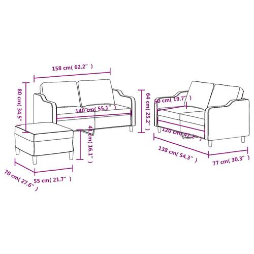 2 personers sofa med hynder stof vinrød
