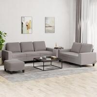 3 personers sofa stof gråbrun