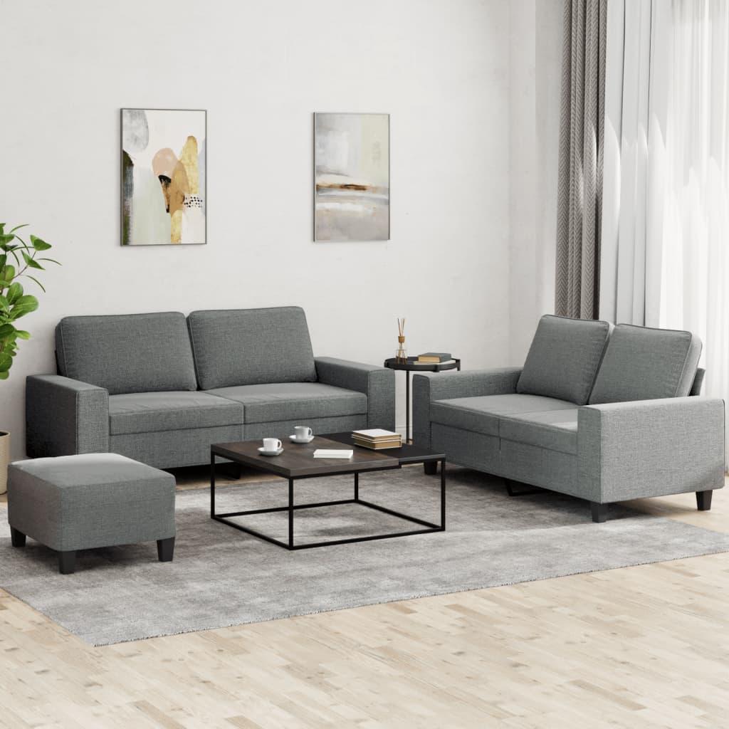 3 personers sofa stof mørkegrå