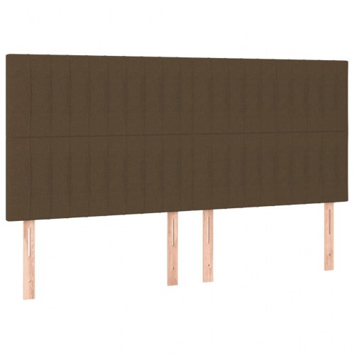 Kontinentalseng med madras 160×200 cm - stof, mørkebrun