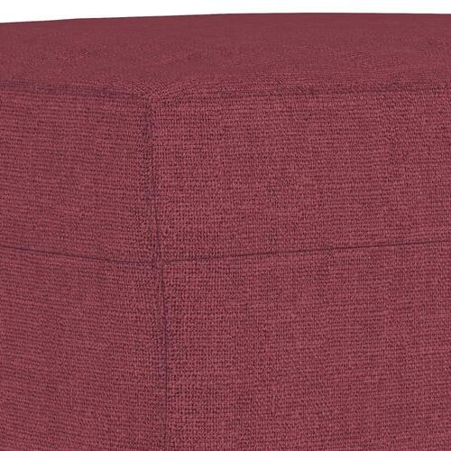3 personers sofa stof vinrød