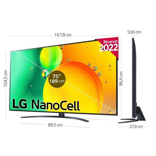 Smart TV LG 75NANO766QA 75" 4K ULTRA HD NANO CELL WIFI 4K Ultra HD HDR 75" NanoCell AMD FreeSync