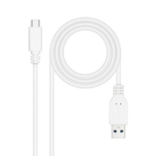 USB-C-kabel til USB NANOCABLE 10.01.4000-W Hvid Sort 50 cm