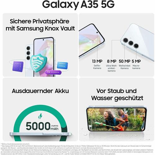 Smartphone Samsung A35 5G YELLOW 6 GB RAM 128 GB Gul Sort