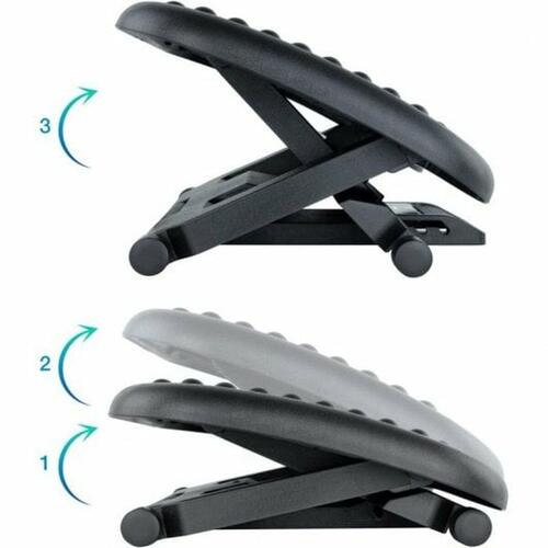 Fodstøtte TooQ TQFR0603-B Sort Justerbar Regulerbar
