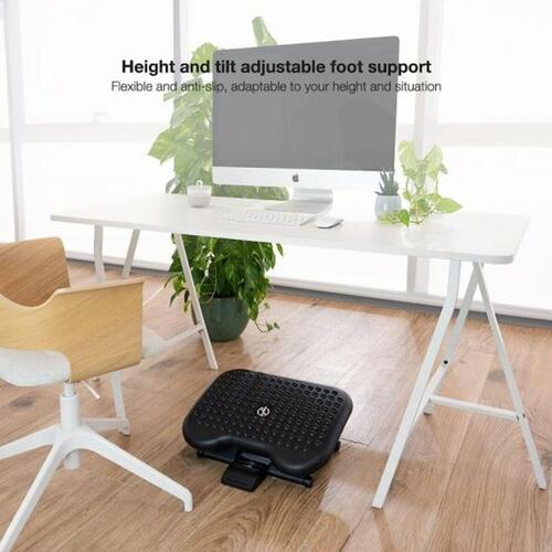 Fodstøtte TooQ TQFR0603-B Sort Justerbar Regulerbar