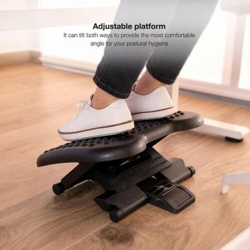 Fodstøtte TooQ TQFR0603-B Sort Justerbar Regulerbar
